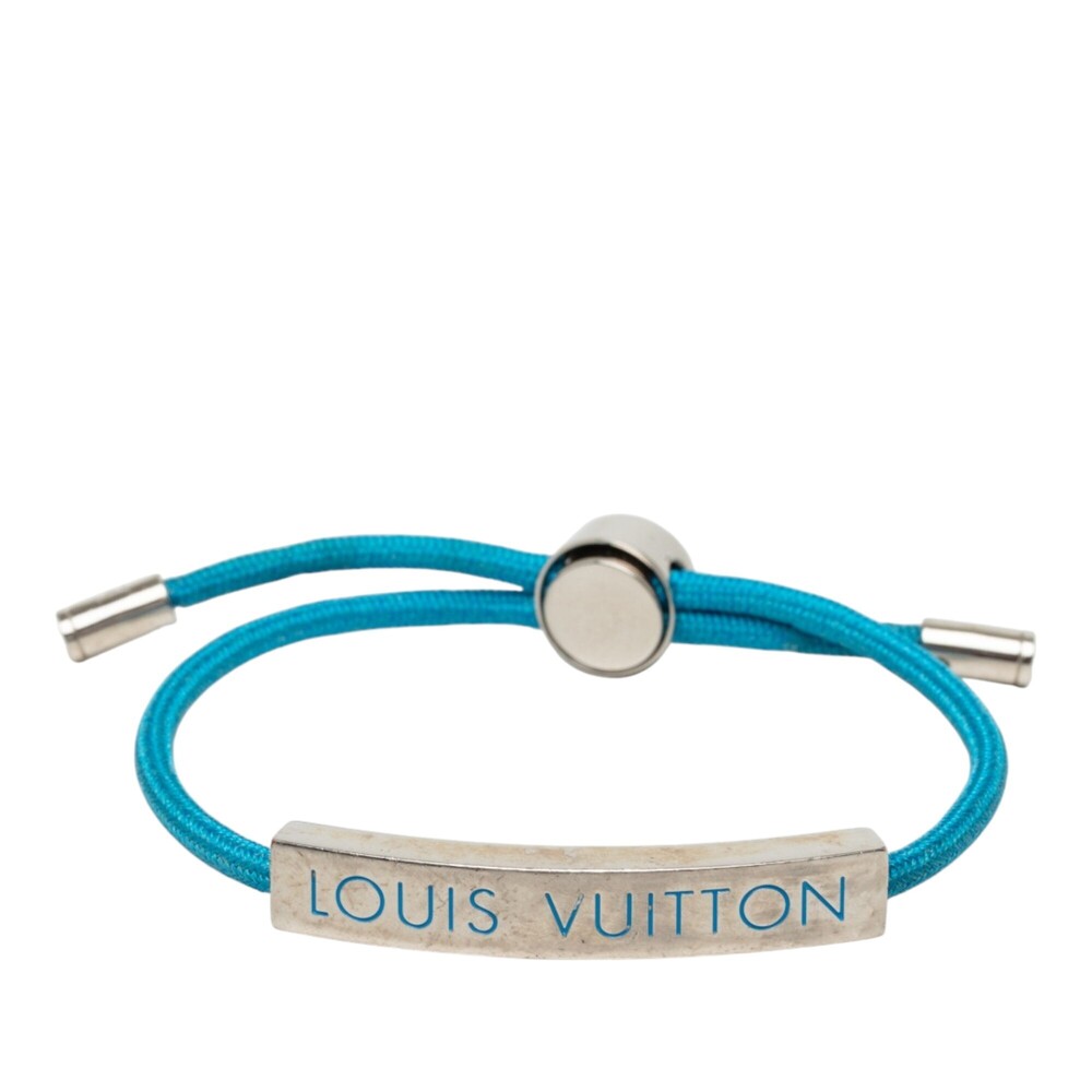 Pre-Loved Louis Vuitton Nylon and Brass LV Space Bracelet